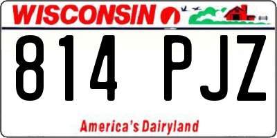 WI license plate 814PJZ