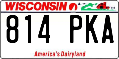 WI license plate 814PKA