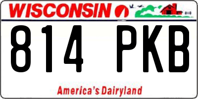 WI license plate 814PKB