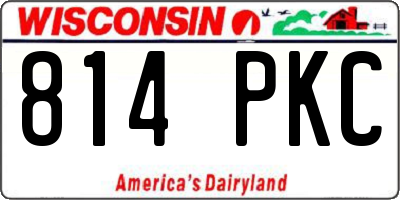 WI license plate 814PKC