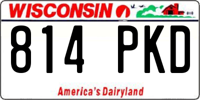WI license plate 814PKD