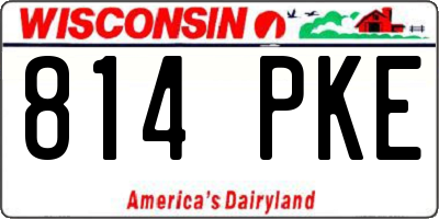 WI license plate 814PKE