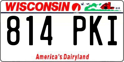 WI license plate 814PKI