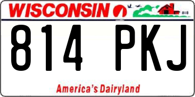 WI license plate 814PKJ