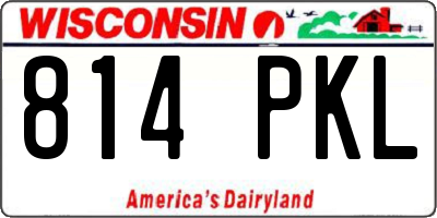 WI license plate 814PKL