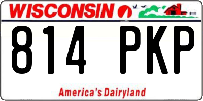 WI license plate 814PKP