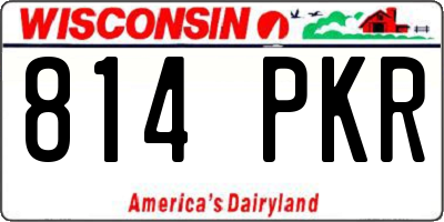 WI license plate 814PKR