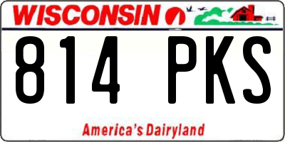 WI license plate 814PKS