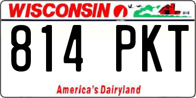 WI license plate 814PKT