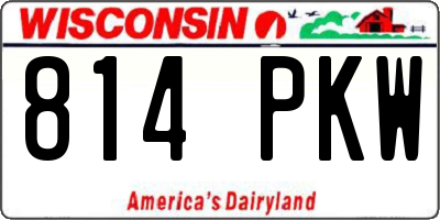 WI license plate 814PKW