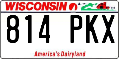 WI license plate 814PKX