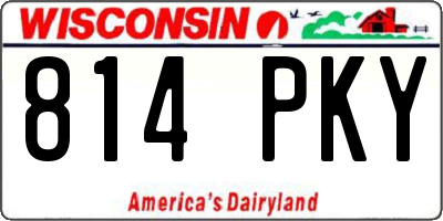 WI license plate 814PKY