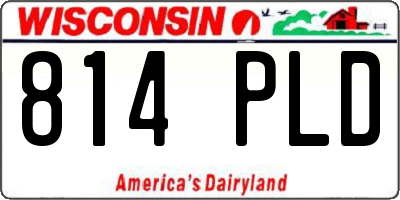 WI license plate 814PLD