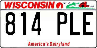 WI license plate 814PLE
