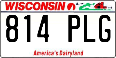 WI license plate 814PLG