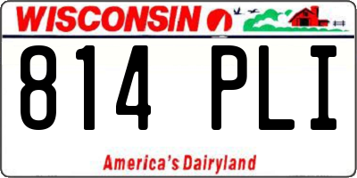 WI license plate 814PLI