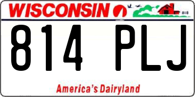 WI license plate 814PLJ