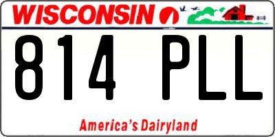 WI license plate 814PLL