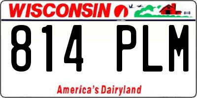 WI license plate 814PLM