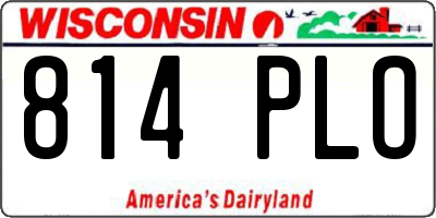 WI license plate 814PLO