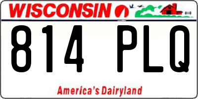 WI license plate 814PLQ