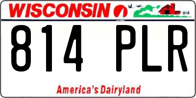 WI license plate 814PLR