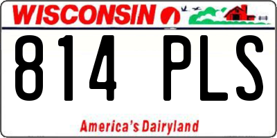 WI license plate 814PLS