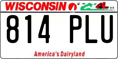 WI license plate 814PLU
