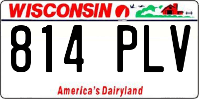 WI license plate 814PLV