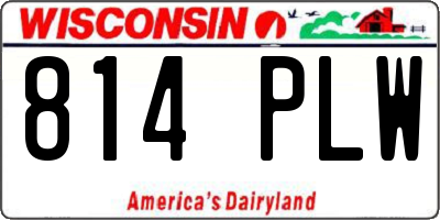 WI license plate 814PLW
