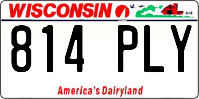 WI license plate 814PLY