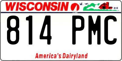 WI license plate 814PMC