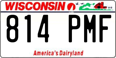 WI license plate 814PMF