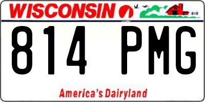 WI license plate 814PMG