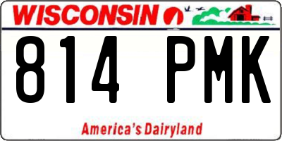 WI license plate 814PMK