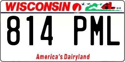 WI license plate 814PML