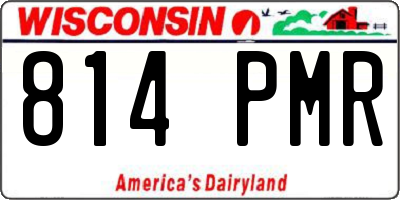 WI license plate 814PMR