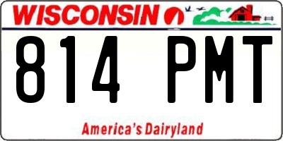 WI license plate 814PMT