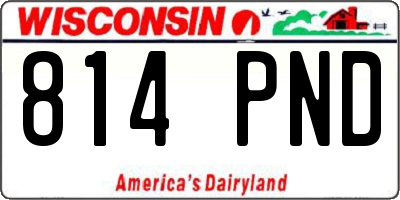 WI license plate 814PND