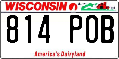 WI license plate 814POB