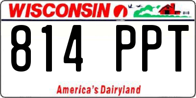 WI license plate 814PPT