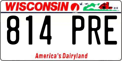 WI license plate 814PRE