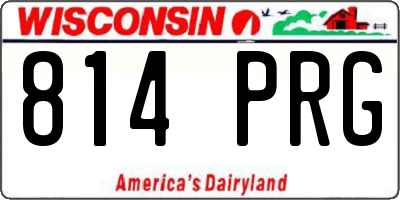 WI license plate 814PRG