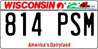 WI license plate 814PSM