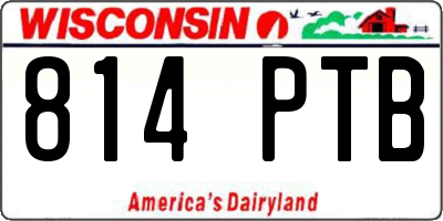 WI license plate 814PTB