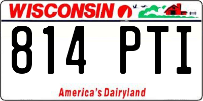 WI license plate 814PTI
