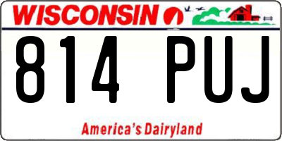 WI license plate 814PUJ