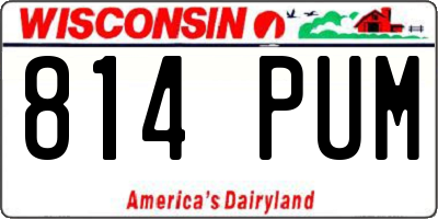 WI license plate 814PUM