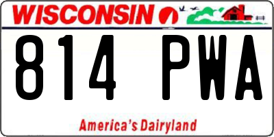 WI license plate 814PWA