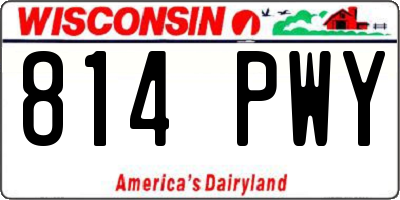 WI license plate 814PWY